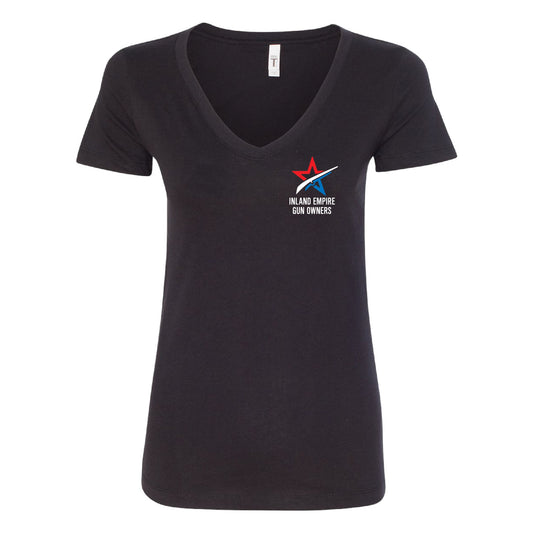 IEGO Logo Women's V-Neck Shirt - Black