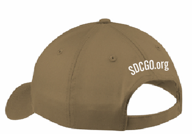 SDCGO Logo Coyote Brown Adjustable Hat